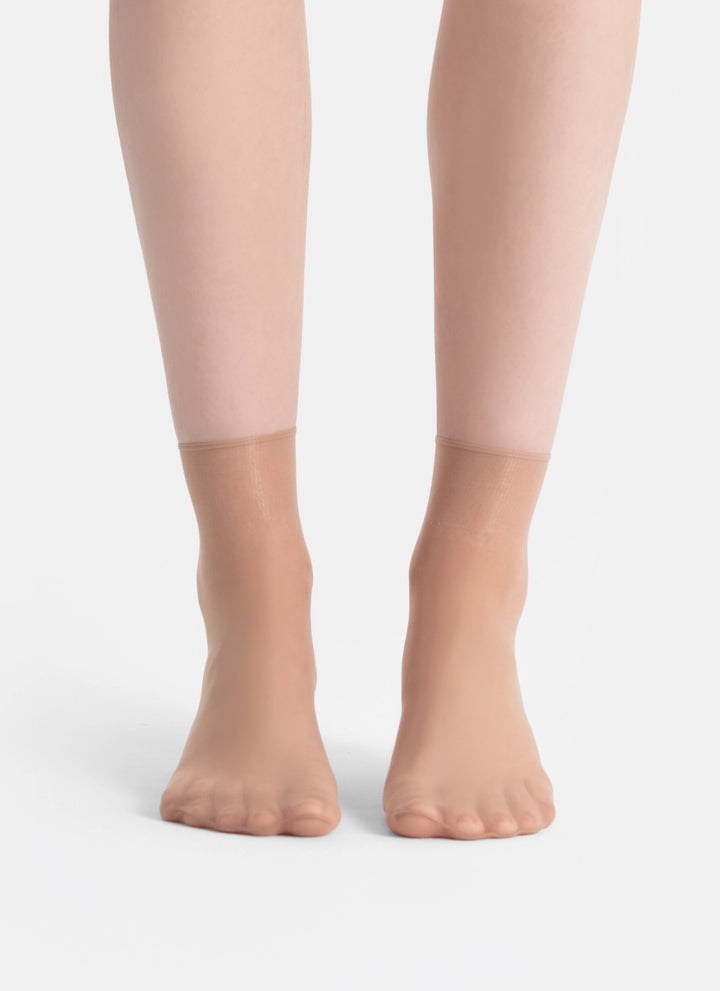 Socken mit transparenter Spitze | nadotec ZEMĚ | 8 DEN beige