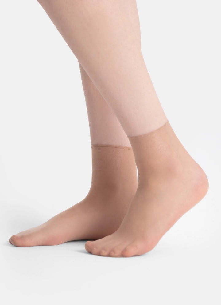 Socken mit transparenter Spitze | nadotec ZEMĚ | 8 DEN beige