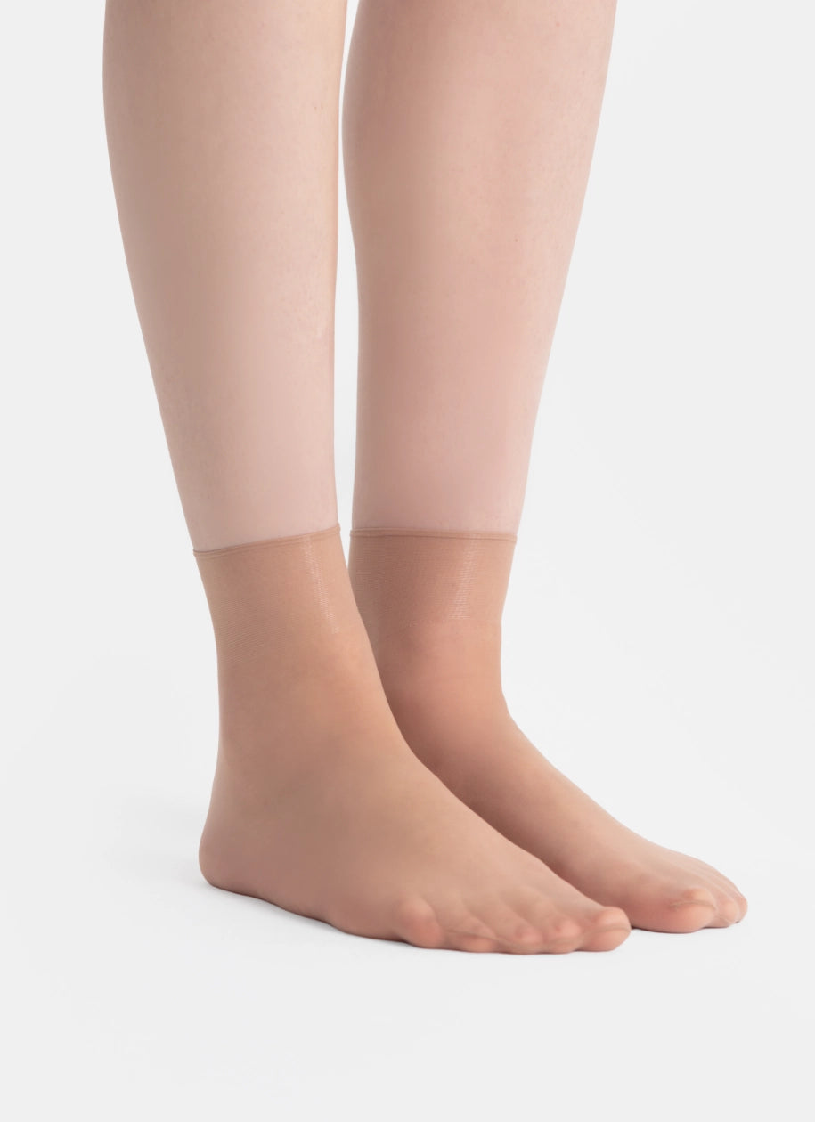 Socken mit transparenter Spitze | nadotec ZEMĚ | 8 DEN beige