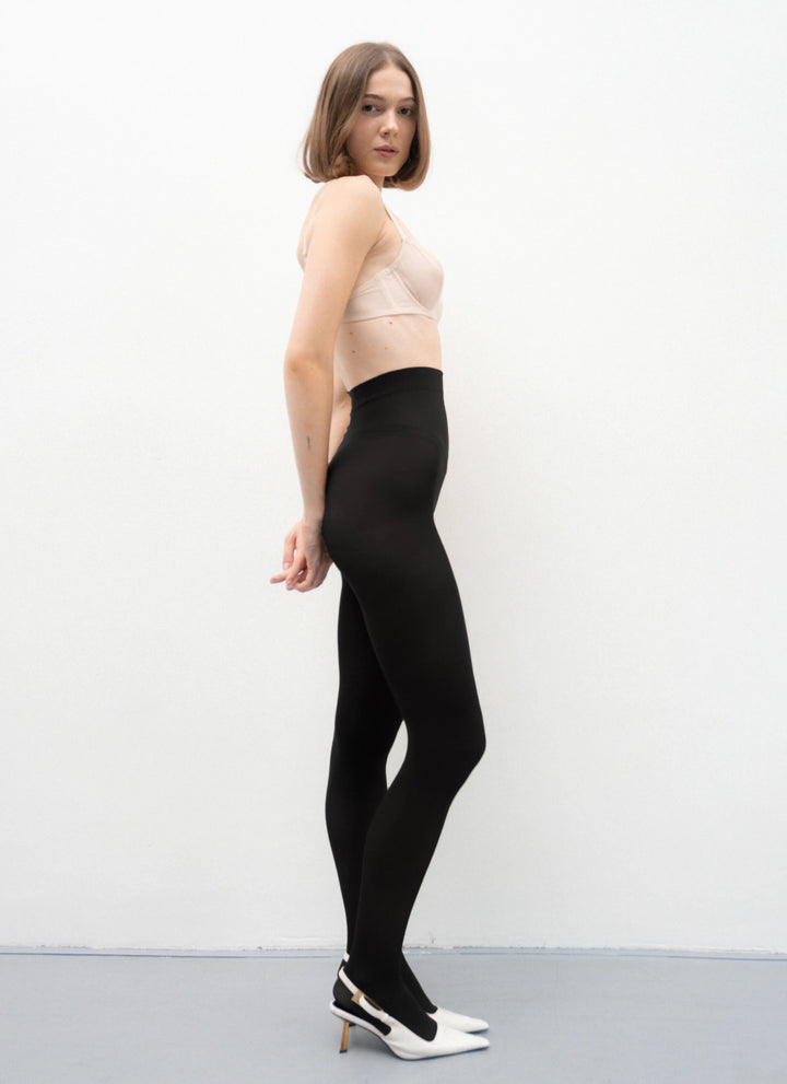 Farbige Strumpfhose aus Mikrofaser | nadotec NOIR | 40 DEN schwarz