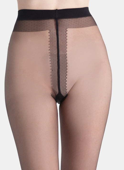 Extra transparente Strumpfhosen | nadotec JEMNOSTI | 8 DEN schwarz