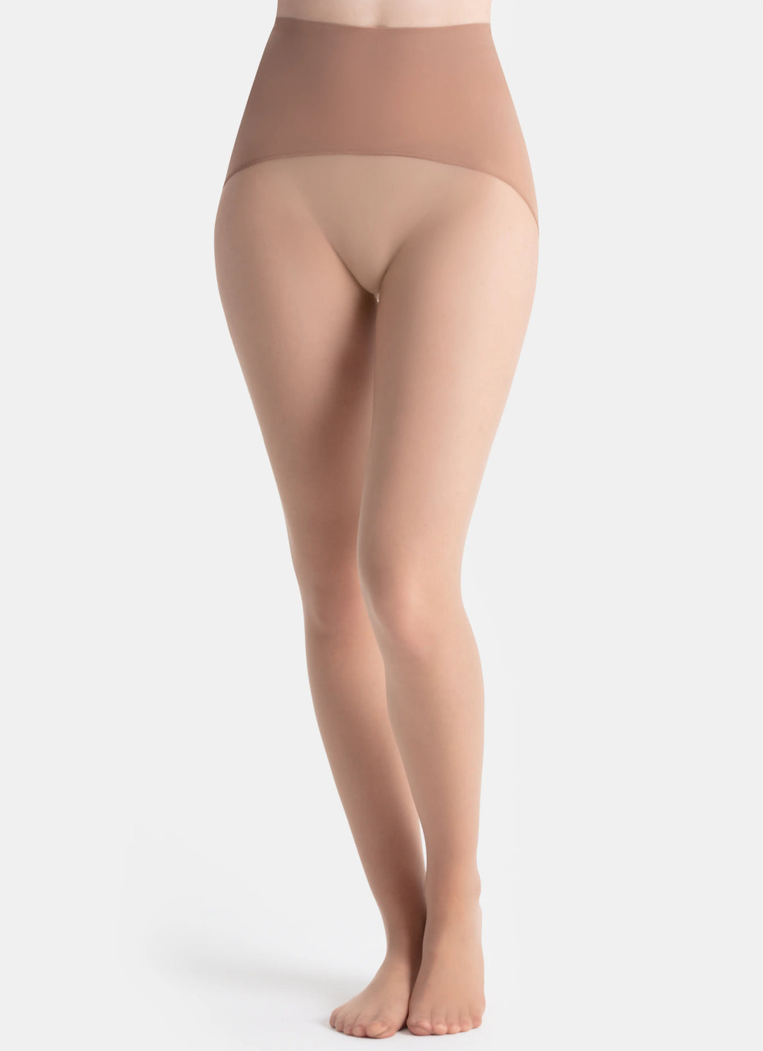 5er-PACK: Strumpfhosen mit hohem Bund | nadotec ELEGANCE | 30 DEN beige