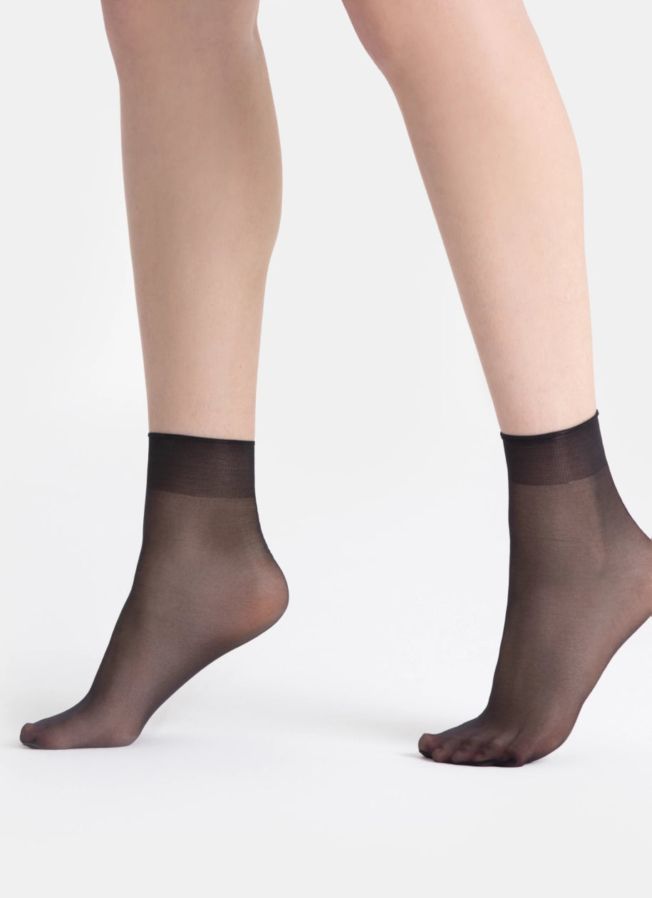 Socken mit transparenter Spitze | nadotec ZEMĚ | 8 DEN schwarz