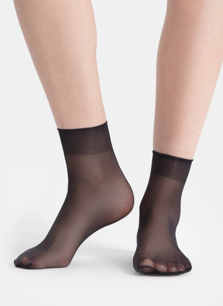 Socken mit transparenter Spitze | nadotec ZEMĚ | 8 DEN schwarz