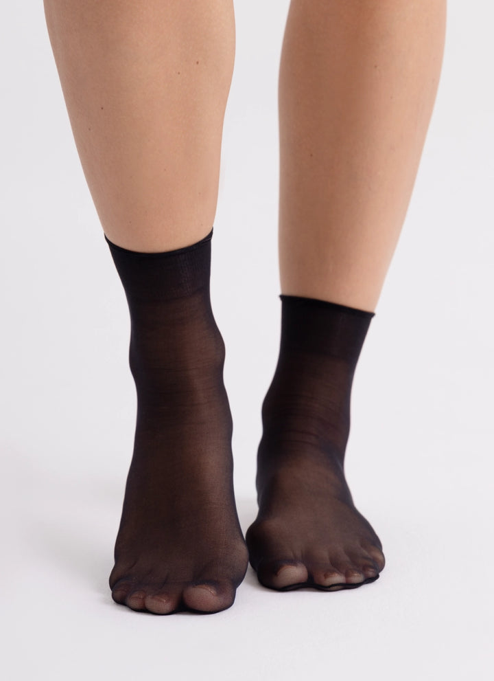 5er-PACK: Socken aus strapazierfähigerem Garn | nadotec STOPY | 12 DEN schwarz