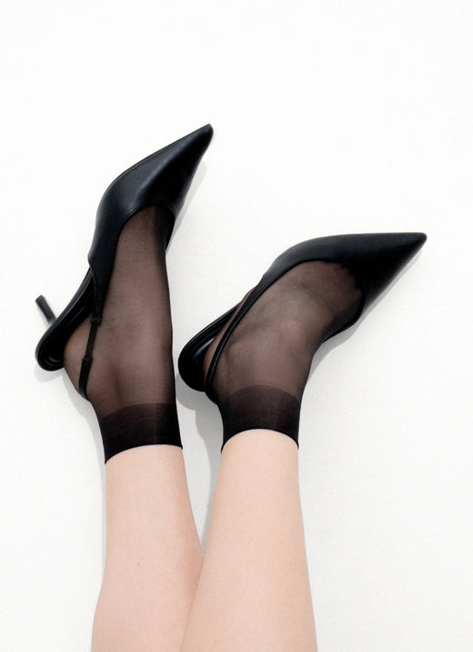 Socken aus strapazierfähigerem Garn | nadotec COMFORT STEP | 12 DEN schwarz